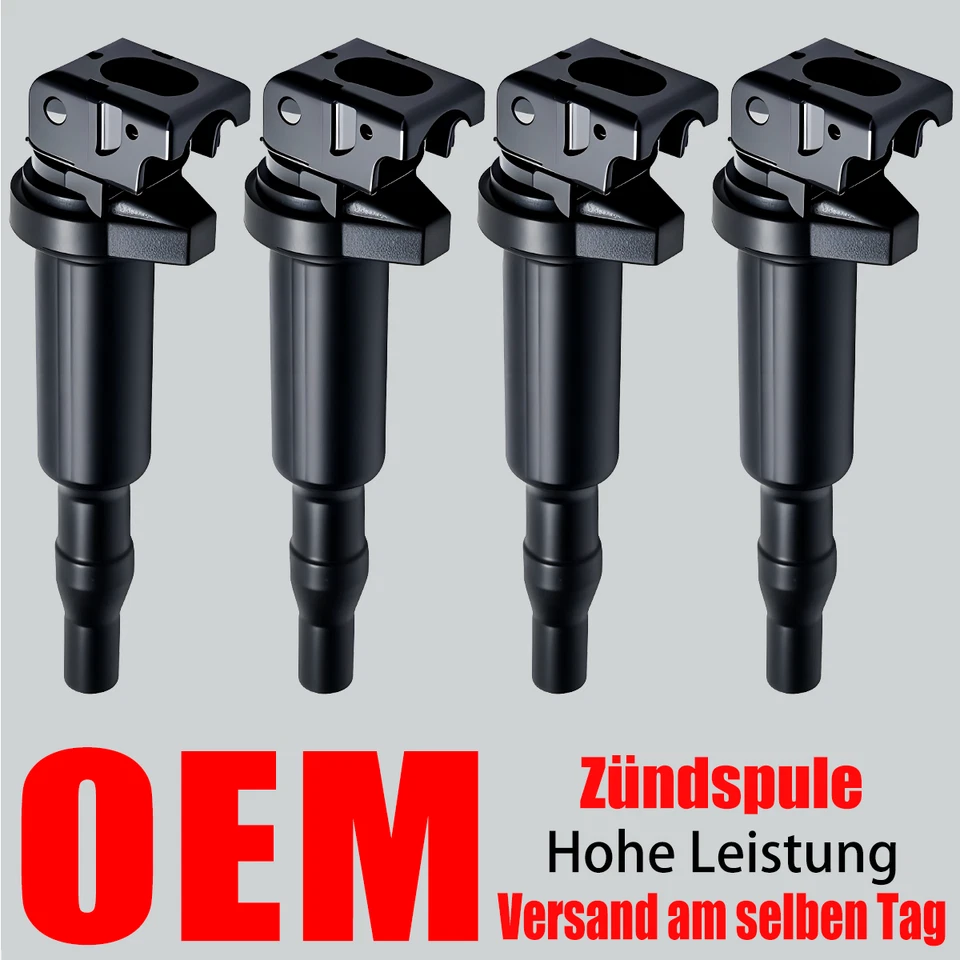 4X OEM Zündspule für BMW 1-ER E81 E87 E88 3-ER E46 5-ER E39 E60 F10 6-ER E63 E64 - Bild 1 von 4