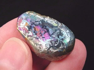  (TP-95) RARE TITANIUM Polymorph Pink blue Rainbow Jewelry oval PENDANT nugget - Picture 1 of 2