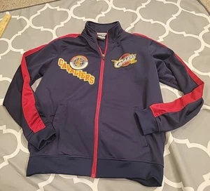 Cleveland Cavaliers Warm Up Zip Jacket Mens L Front Patches Huge Back Graphic - Picture 1 of 21