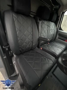TAILORED FRONT SEAT COVERS For PEUGEOT EXPERT 2018 - 2024 ART. LEATHER - Picture 1 of 8