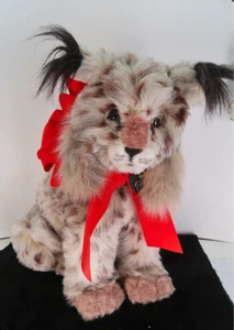 Vintage Carousel Bobcat Lynx Stuffed Toy Large 20" Plush Realistic - Imagen 1 de 9