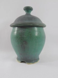 Barattolo con coperchio vintage CHRIS POWELL Art Pottery firmato datato 1996 SPEDIZIONE GRATUITA USA! - Foto 1 di 9