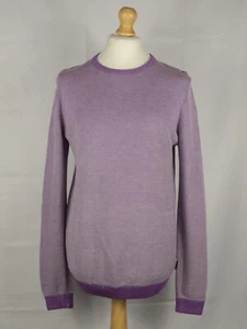 TED BAKER Mens Wool Blend Jumper Purple Size XL Loose Knit - Picture 1 of 11