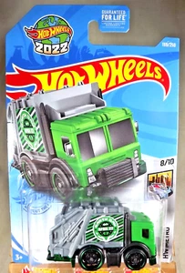 2022 Hot Wheels #139 HW Metro 8/10 TOTAL DISPOSAL Green/Gray w/Black DD8 Spokes - Picture 1 of 5
