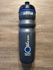 Vintage Zefal Isotherm 16oz Fahrrad Trinkflasche grau blau isoliert - Bild 1 von 3