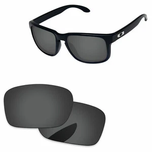Lenslog Black Polarized Replacement Lenses For-Oakley Holbrook OO9102 Sunglass - Picture 1 of 6