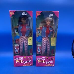 1997 Coca Cola Picnic African American & Blonde Barbie Special Edition Lot Of 2