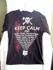 The Walking Dead Mens Tshirt Size S Keep Calm & Don't Trust The Governor (O) - Picture 1 of 6