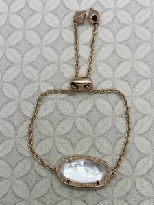 Kendra Scott Daisy Bracelet Rose Gold Tone Ivory Mother of Pearl Adjustable - Picture 1 of 12
