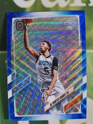 2021-22 Devontes Cobbs Topps Chrome OTE Overtime Elite Blue Wave /99 RC #62 - Image 1 of 2