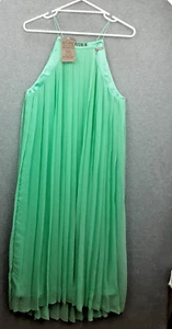 Thurley Size M Minty Green Sunray Pleat Lined Chiffon Style Lined Maxi DressBNWT - Picture 1 of 11