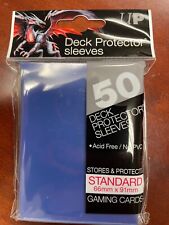 50 Count Package x 2 Ultra Pro Deck Blue Protector Sleeves Standard 66mm X 91mm