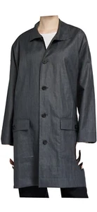 NWT Eskandar (1) Linen A Line Linen Raincoat Grey $1295- Current Item 37"L  - Picture 1 of 8
