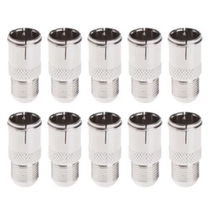 10 Pcs Quick Fit F Connector Male Plug To Female Adapter - Push On RF Coaxial - Picture 1 of 17