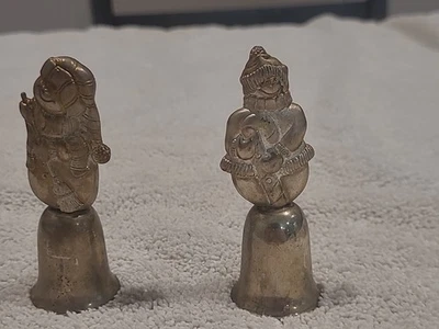 Campana de Navidad enchapada en plata C Wallace Foto 1 de 3