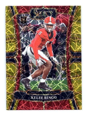 Kelee Ringo 2023 Panini Select Draft Picks #25 Gold Lazer Prizm RC Rookie Eagles - Image 1 of 2
