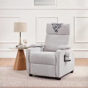 Manual Recliner Chair with Comfortable Arms and Back Single Sofa for Living Room - Picture 1 of 24