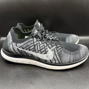 Nike Free 4.0 Flyknit scarpe da corsa uomo sneakers taglia 12 nero bianco 717075-001 - Foto 1 di 12