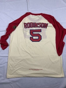 Jackie Robinson Retro Baseball 3/4 Arm Kansas City Monarchs XL #5 rot elfenbein - Bild 1 von 9