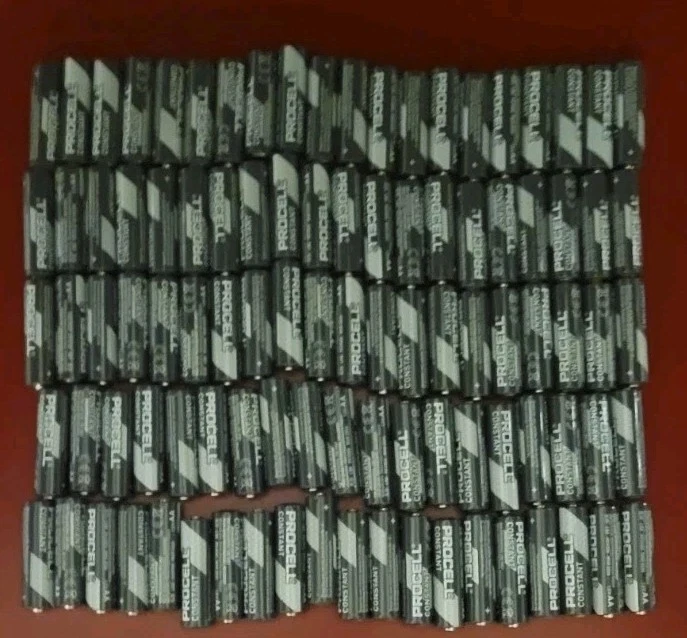 PROCELL Constant AA 长效碱性电池 100 包,10 年保质期 — 第 1/1 张图片