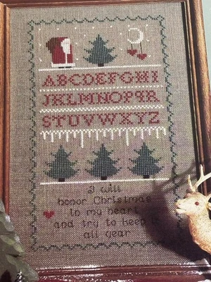 Christmas Sampler Counted Cross Stitch Pattern Pages from Book - Image 1 of 3