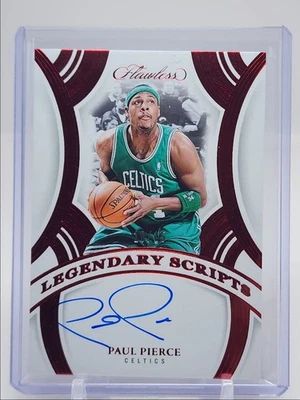 PAUL PIERCE 2024-25 FLAWLESS LEGENDARY SCRIPTS AUTOGRAPH RUBY AUTO /15 Q5014 - Image 1 of 2