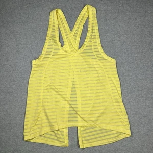 Camiseta sin mangas ZYIA Active para mujer XS amarilla Nimbus espalda dividida malla - Imagen 1 de 8