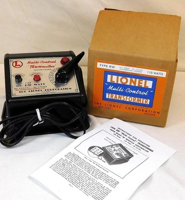 Transformador Lionel RW restaurado 110 vatios silbato y control de dirección reparado rojo L ¡GUAU! Foto 1 de 4