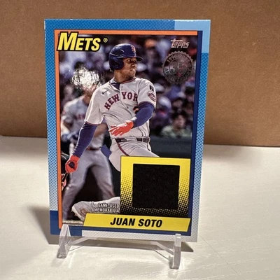 Actualización Topps 2025 Juan Soto 1990 reliquia usada en juegos New York Mets Foto 1 de 3