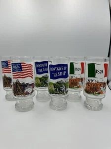 Vintage Anchor Hocking Serie IV Flaggen unserer Nation Set (6) 14 Oz Gläser 6,5" - Bild 1 von 10