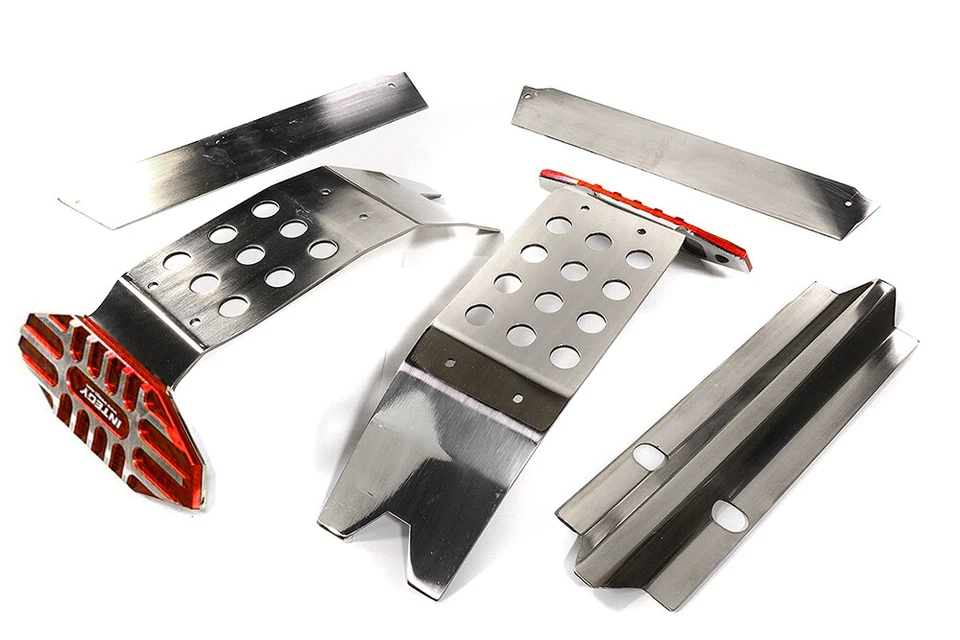 Stainless Steel (Req. Polishing) Skid Plate Set for Traxxas X-Maxx 4X4 7744 7745 - Image 1 of 1