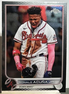 2022 Topps Chrome #165 Ronald Acuna Jr Atlanta Braves - Picture 1 of 2