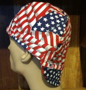 American Flags Custom Made Construction, Welder, Pipe-fitter, Biker Hat - Picture 1 of 3