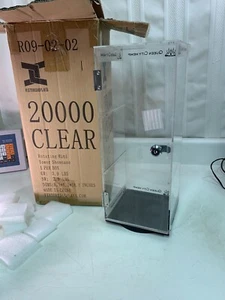 6" x 6" x 16" Rotating Mini Acrylic Tower Showcase Display 20000 Clear - Picture 1 of 10