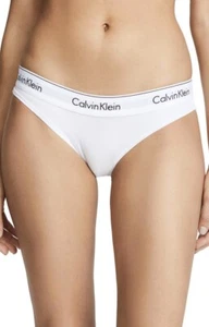 Calvin Klein Women’s Underwear Modern Cotton Bikini Cut Briefs in White - Picture 1 of 5