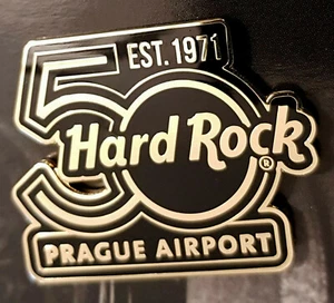 PRAGUE AIRPORT 50th ANNIVERSARY BLACK LOGO SERIES 2021 Hard Rock Cafe PIN LE - Picture 1 of 1