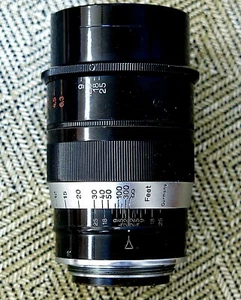 Leica Thambar 9cm f/2.2, center spot, hood, caps, Wetzlar 1935. Read details. - Picture 1 of 11
