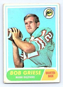 Tarjeta de novato Bob Griese 1968 Topps #196 Miami Dolphins - Imagen 1 de 2