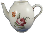 Antyczny 18thC Hoechst Porcelain Mały dzbanek na herbatę Dzbanek na herbatę Porcelana Dzbanek na herbatę Wysoki st