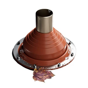 Bright Red Silicone Rubber Boot Metal Roof Pipe Flashing?with Flexible Round Bas - Picture 1 of 8