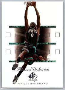 2001-02 SP AUTHENTIC BASKETBALL 43 MICHAEL DICKERSON GRIZZLIES - Picture 1 of 2