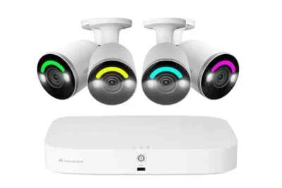 Lorex Fusion 4K 16 Camera Capable 2TB Wired NVR System with 4 Bullet Cameras