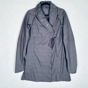 Nau Jacket Womens S Taupe Button Up Windbreaker Snap off Sleeves - Picture 1 of 18
