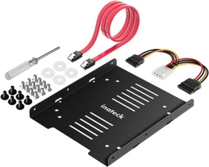 SSD Mounting Bracket 2.5 to 3.5 Hard Drive SATA Power Splitter Cable SA04002 - Picture 1 of 7