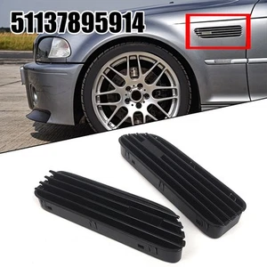 For BMW E46 For M3 Side Grill Vent Grille Black ABS Installation Ready - Picture 1 of 12