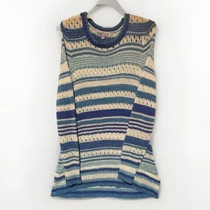 Liberty Lane Damen Gr. Medium lockerer Strickpullover Pullover blau gestreift - Bild 1 von 3