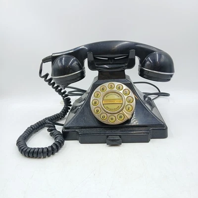 Astral Whitehall 1212 Black Push Button Dial Telephone Untested Reproduction - Image 1 of 4
