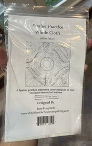 JANE HAUPRICH - FEATHER PRACTICE Whole Cloth - Stitch by Stitch Custom Quilting - Picture 1 of 2