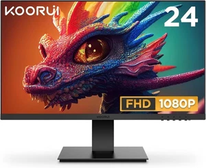KOORUI 24 Zoll Monitor Full-HD 75 Hz 5ms Eye Comfort 1920 x 1080 HDMI schwarz - Afbeelding 1 van 2
