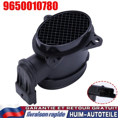 HUIM-AUTOTEILE Débitmètre de Masse d'Air 9650010780 pour PEUGEOT 207 307 CITROEN C4 C5 1.6 HDi